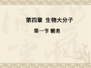 4.1糖类(教学 ppt课件)-（2019）新人教版高中化学高二选择性必修三.pptx