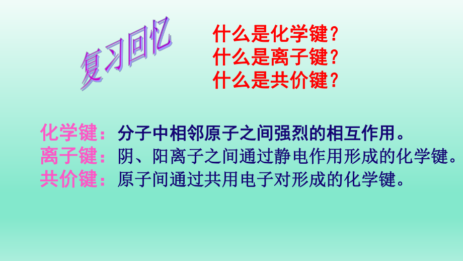 （2019）新鲁科版高中化学选择性必修二第二章微粒间相互作用与物质性质第一节共价键模型ppt课件 (1).ppt_第3页