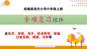 统编版语文小学六年级上册专项复习课件.pptx