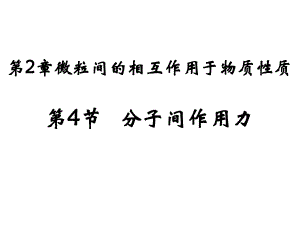 2.4分子间作用力 ppt课件-（2019）新鲁科版高中化学高二下学期选择性必修二.pptx