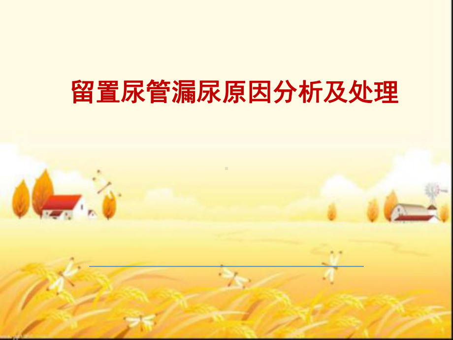 留置尿管漏尿原因分析及处理-PPT课件.ppt_第1页