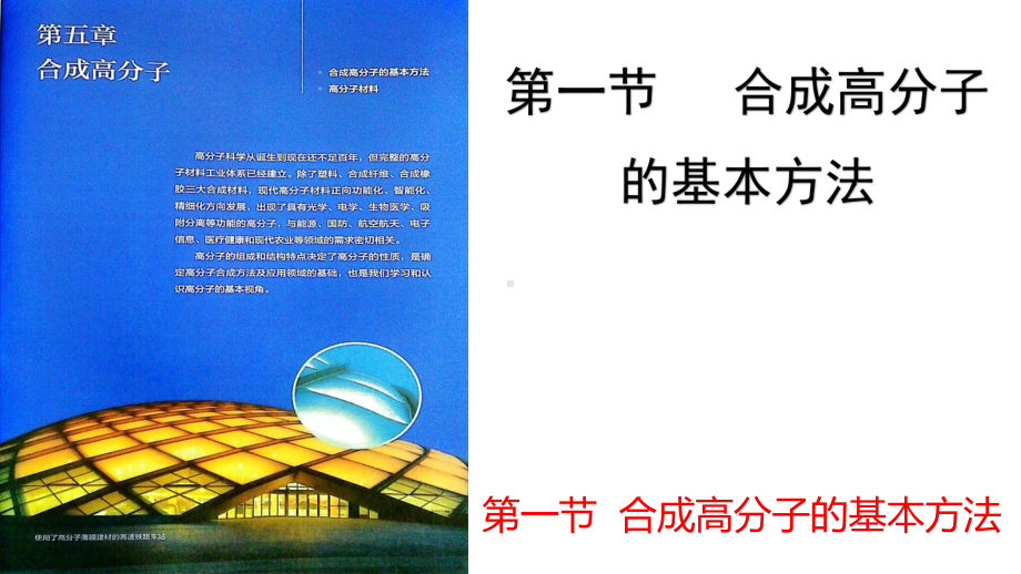 5.1.1 合成高分子的基本方法-加聚反应 ppt课件（2019）新人教版高中化学高二选择性必修三.pptx_第1页