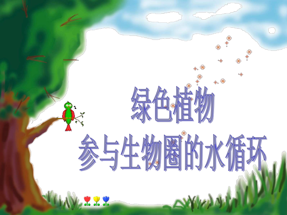 绿色植物参与生物圈的水循环课件.ppt_第1页