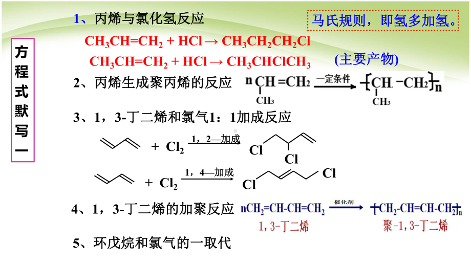 （2019）新人教版高中化学高二选择性必修三有机化学方程式默写 ppt课件.ppt_第2页