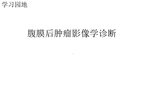 腹膜后肿瘤影像学诊断-PPT课件.ppt