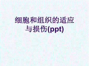 细胞和组织的适应与损伤(ppt)课件.ppt