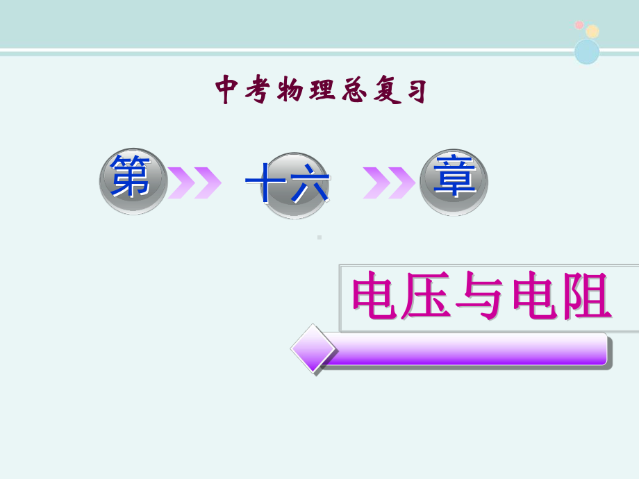 第十六章电压电阻复习-完整版PPT课件.ppt_第1页