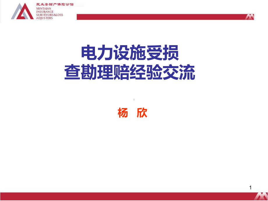 电力保险事故理赔经验交流讲课稿PPT课件.ppt_第1页