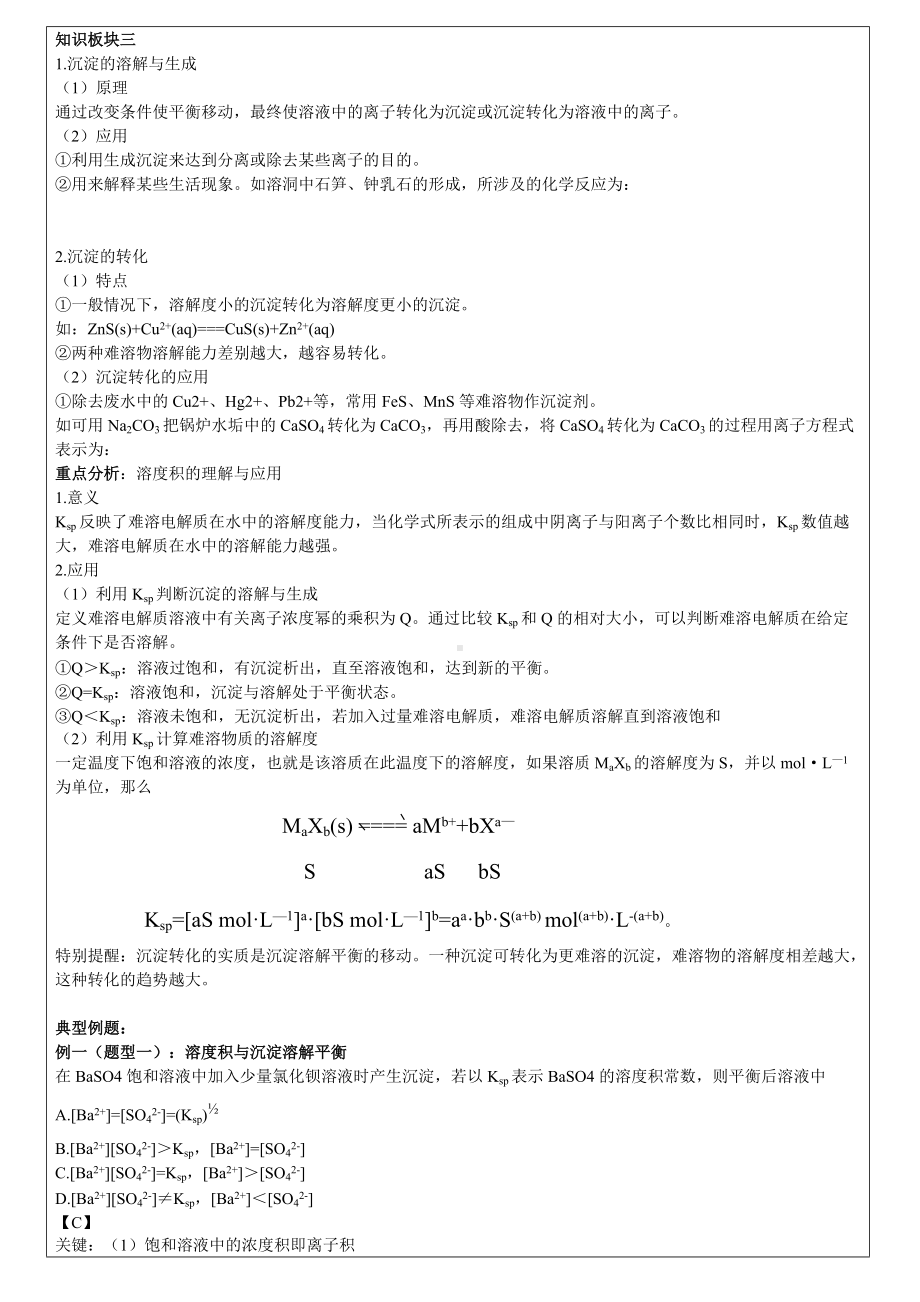 3.3 沉淀溶解平衡 重难点完整复习讲义-（2019）新鲁科版高中化学选择性必修一.doc_第2页