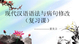 现代汉语与病句修改-PPT课件.ppt