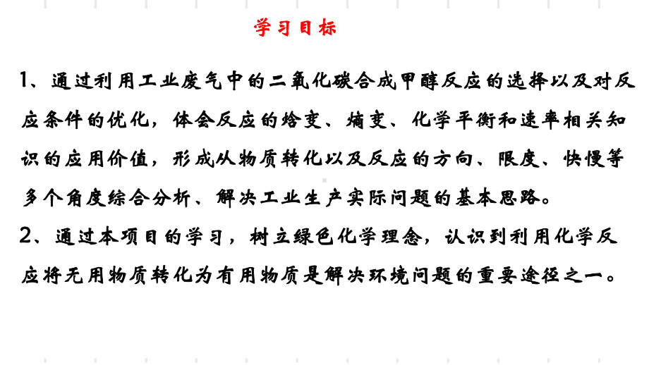 第2章微项目探讨如何利用工业废气中的二氧化碳合成甲醇—化学反应的选择与反应条件的优 ppt课件-（2019）新鲁科版高中化学选择性必修一.ppt_第2页