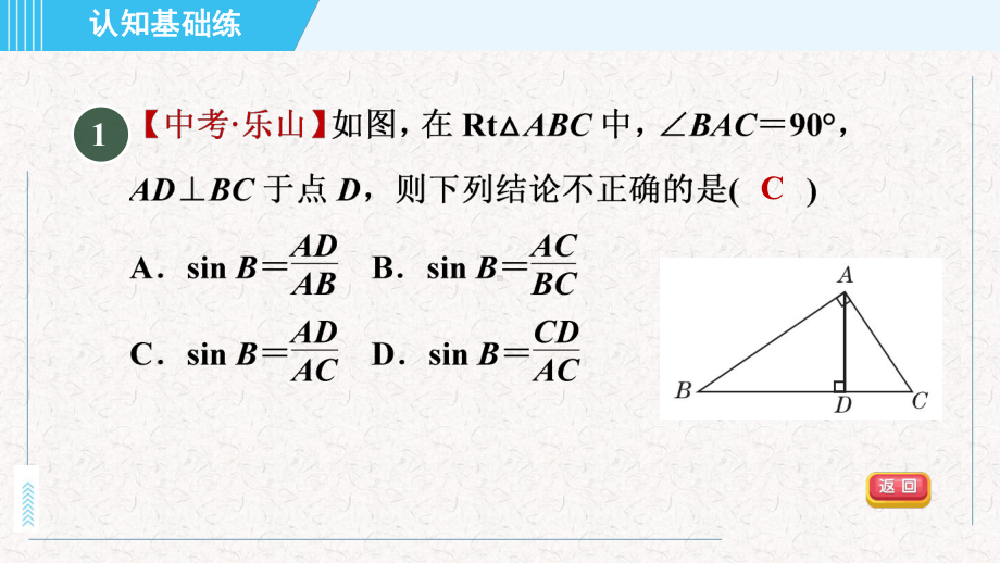 湘教版九年级上册数学第4章锐角三角函数习题课件.pptx_第2页