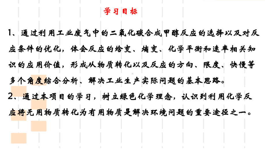 第2章微项目探讨如何利用工业废气中的二氧化碳合成甲醇—化学反应的选择与反应条件的优 ppt课件-（2019）新鲁科版高中化学选择性必修一 (2).ppt_第2页