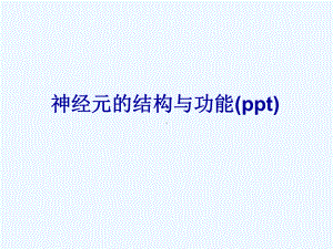 神经元的结构与功能(ppt)课件.ppt