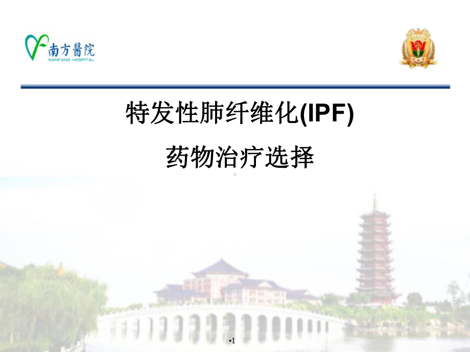 特发性肺纤维化(IPF)-药物治疗选择ppt课件.ppt_第1页