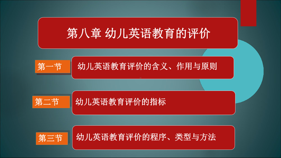 幼儿英语教育与活动指导幼儿英语教育的评价课件.pptx_第1页