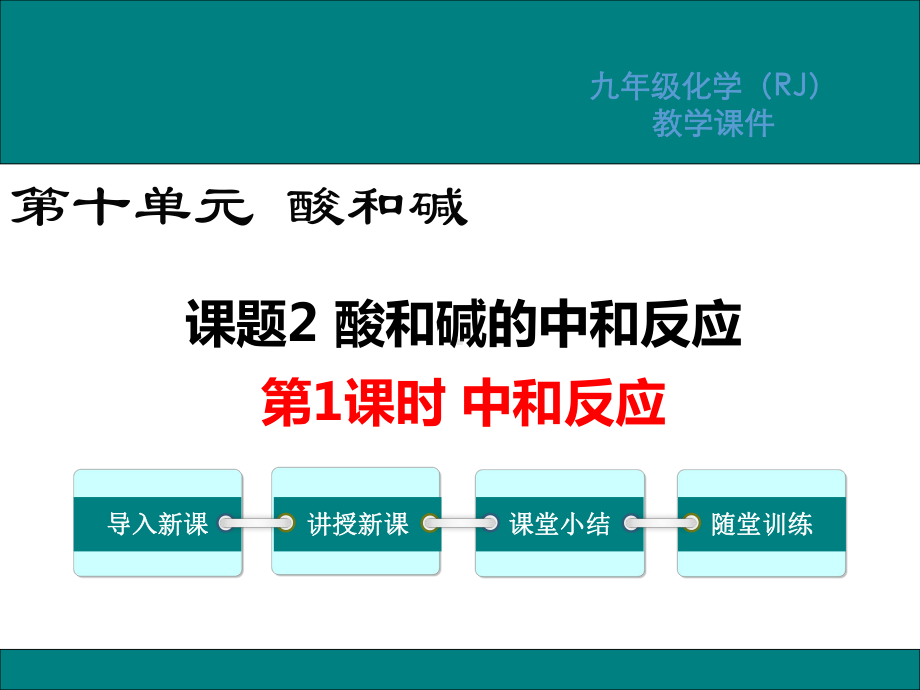 最新人教版九9年级化学下课题2酸和碱的中和反应ppt公开课优质教学课件.ppt_第1页