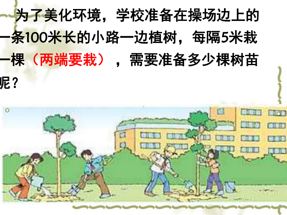 新课标人教版小学数学四年级下册《数学广角植树问题》优秀(课堂PPT)课件.ppt_第2页