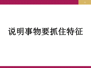 单元写作-《说明要抓住特征》课件.ppt