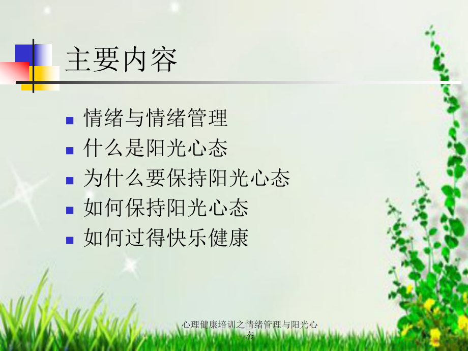 心理健康培训之情绪管理和阳光心态课件.ppt_第2页