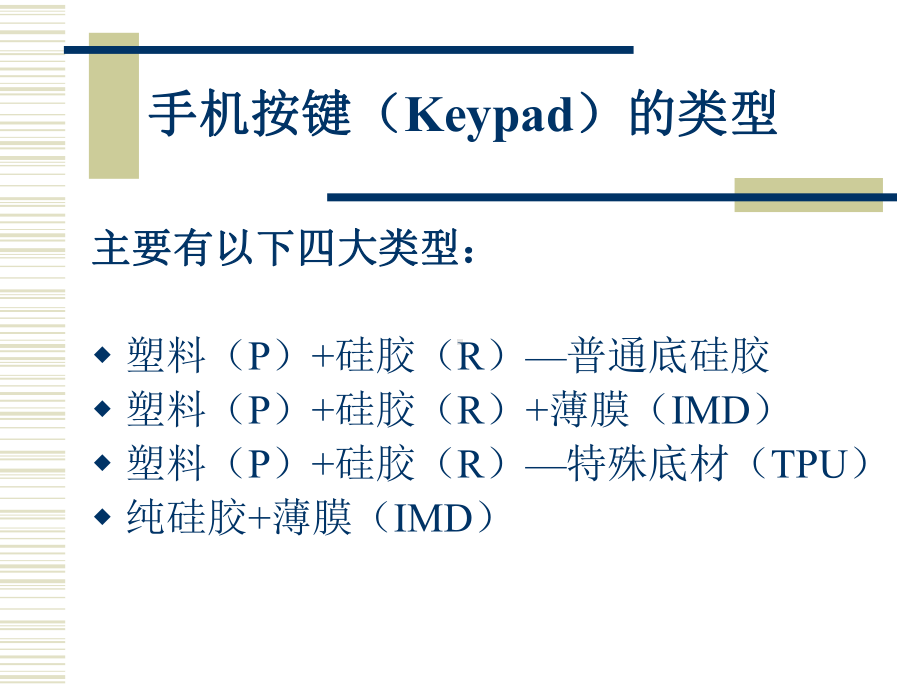 手机按键工艺流程及产品介绍(按键)课件.ppt_第1页