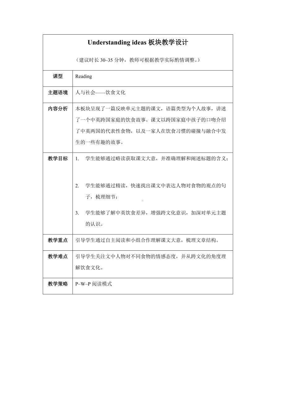 Unit 2 Understanding ideas 教案-（2019）新外研版高中英语高一必修第二册.docx_第1页