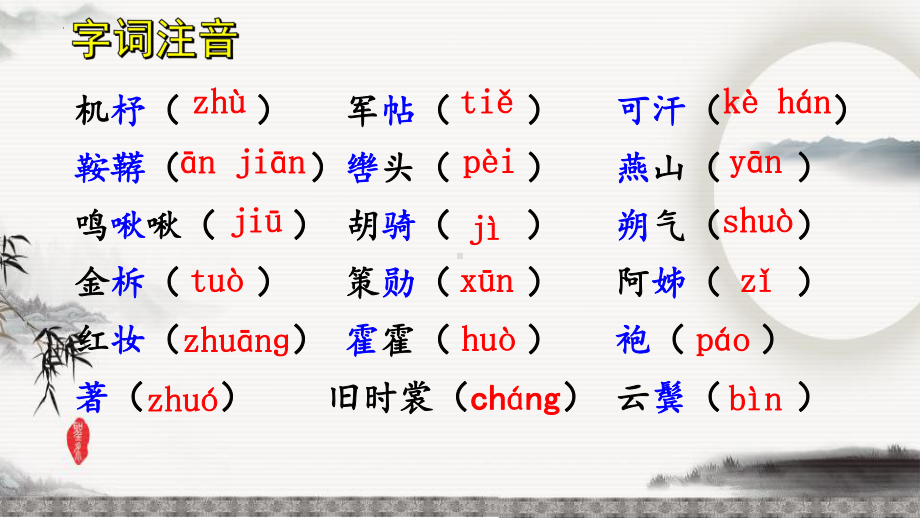 《木兰诗》同课异构一等奖教学课件.pptx_第3页