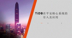 TiDB在平安核心系统的引入及应用.pptx