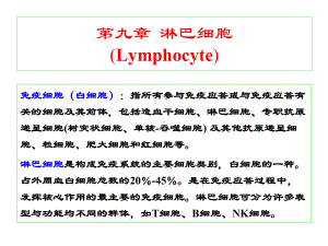 免疫学第9章淋巴细胞课件PPT.ppt