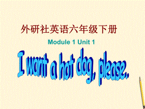 外研版（三起）六下英语：M1U1 I want a hot dog PPT课件（2）.ppt