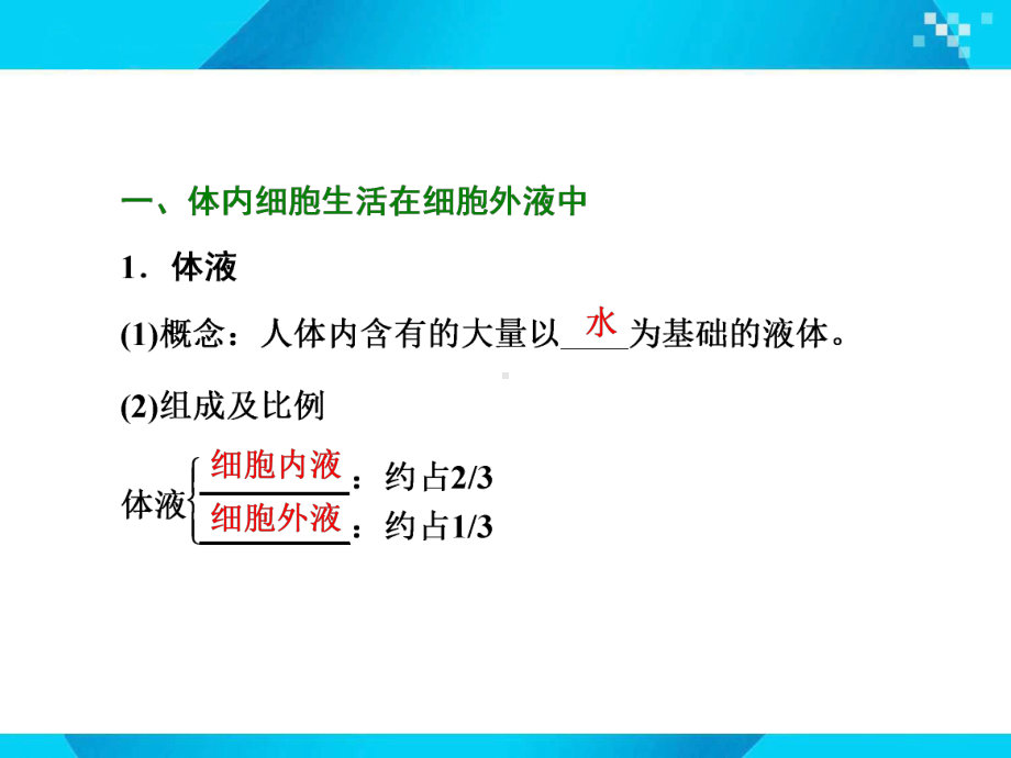 2020届人教版一轮复习-细胞生活的环境-课件(44张).ppt_第3页