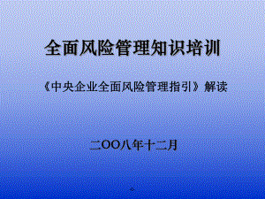 全面风险管理知识培训课件.ppt