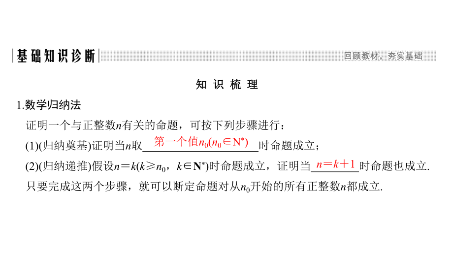 2021届浙江省高考数学一轮课件：第七章第5节-数学归纳法(选用)-.ppt_第2页