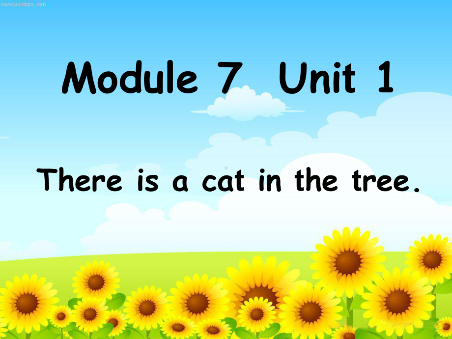 一年级下册英语课件-Module7-unit-1-There-is-a-cat-in-the-tree-外研社(一起).ppt_第1页