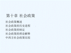 《社会学概论》课件PPT第10章-社会政策.ppt