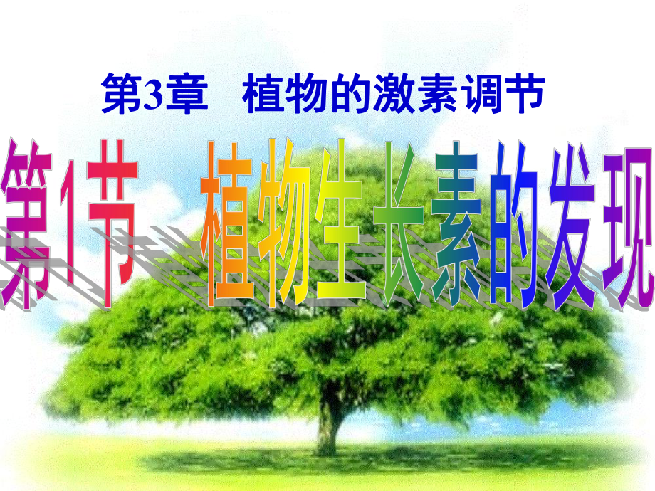 3.1植物生长素的发现-高中生物人教版必修三必修PPT课件普通高中.ppt_第1页