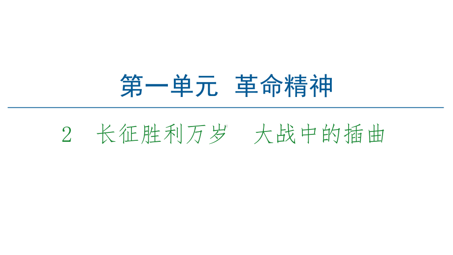 2020-2021学年语文新教材人教版必修上册配套课件：第1单元-2-长征胜利万岁-大战中的插曲.ppt_第1页