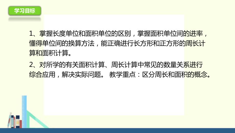 三年级下册6.8长方形和正方形的面积复习课件(配套)1.ppt_第2页