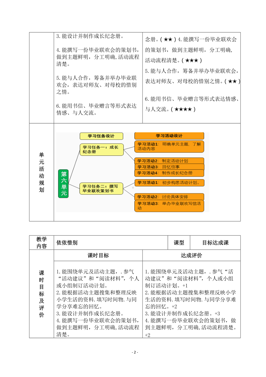 部编版六下第六单元教学整体规划及全部教案.doc_第2页