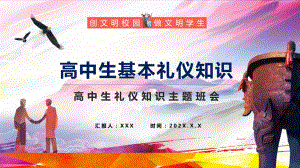 卡通风创文明校园做文明学生高中生基本礼仪知识介绍图文PPT讲解.pptx