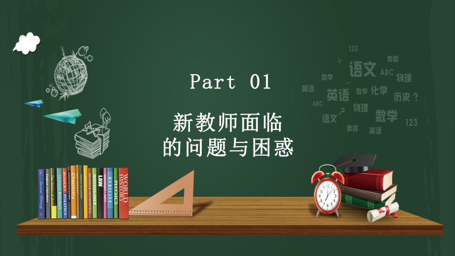 简约清新黑板风新教师入职培训PPT动态资料课件.pptx_第3页