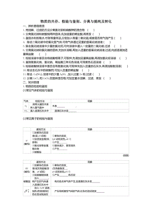 物质的共存、检验与鉴别、分离与提纯及转化.docx