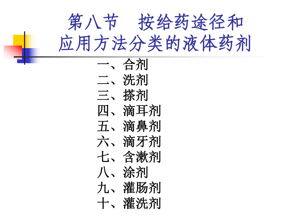 28按给药途径与应用方法分类的液体药剂课件.pptx_第1页