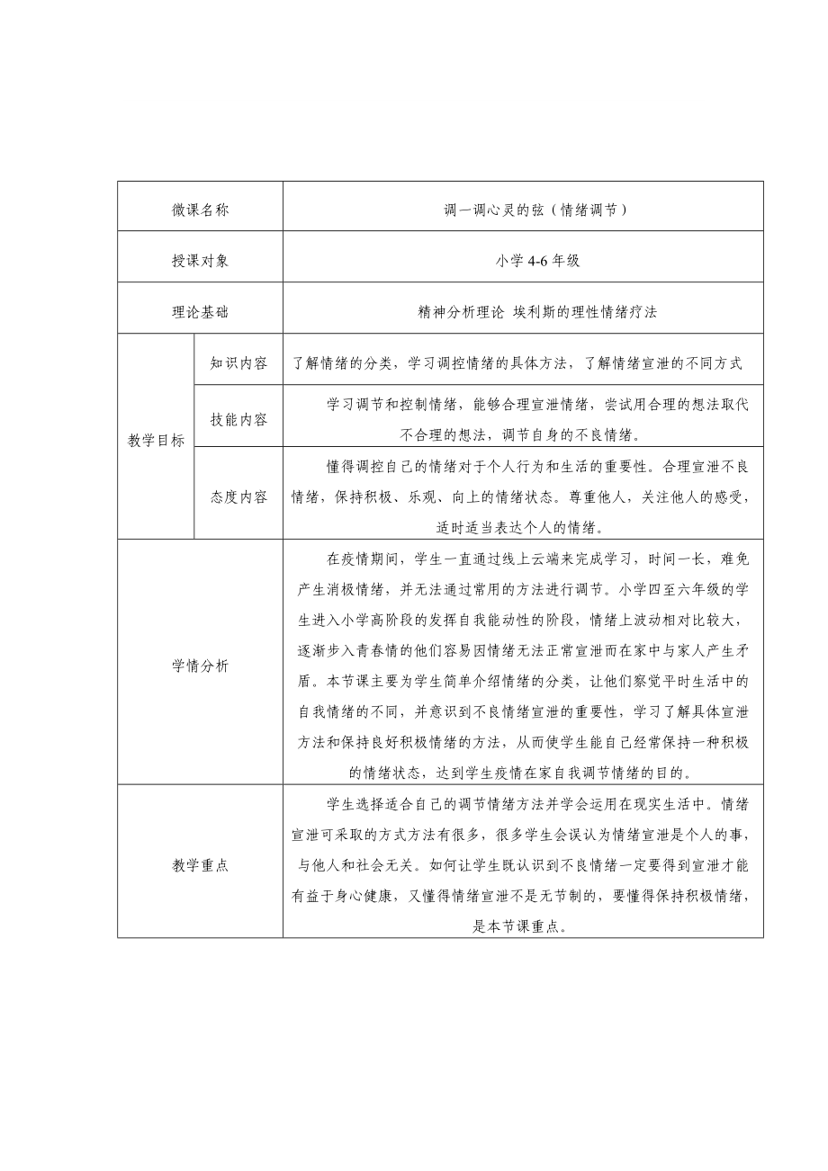 小学四年级心理健康：调一调心灵的弦（情绪调节） ppt课件（含教案）.rar