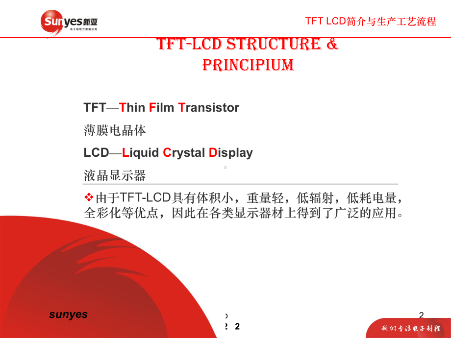 TFT-LCD简介与生产工艺流程课件.ppt_第2页