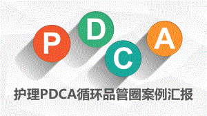 创意简约扁平风医院护理PDCA循环品管圈案例汇报PPT模板课件.pptx