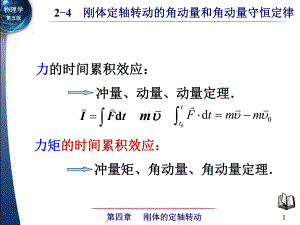 2-4-刚体定轴转动的角动量和角动量守恒定律课件.ppt