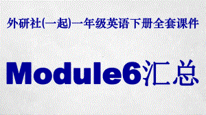 外研社(一起)一年级英语下册全套课件：Module6汇总.pptx