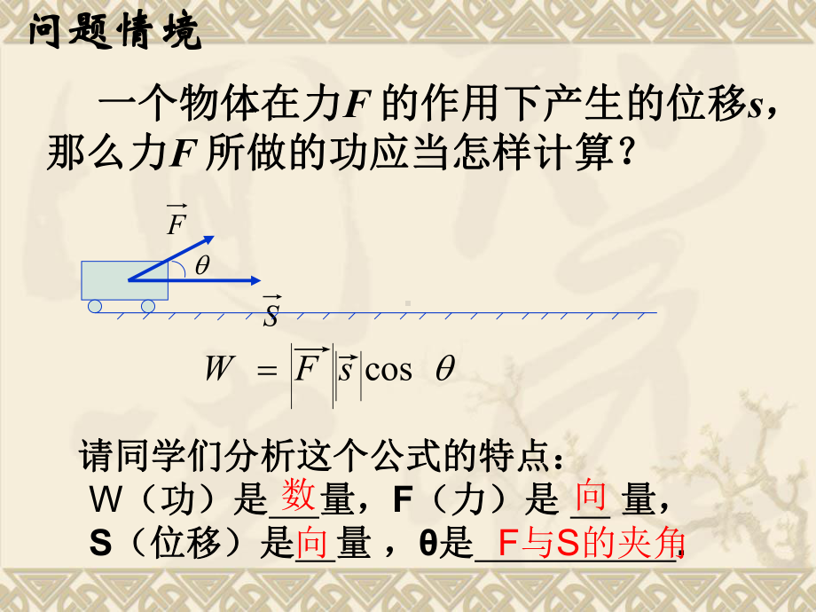 2.4.1平面向量数量积的物理背景及其含义第1课时万芳.课件.ppt_第2页