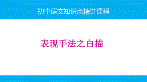 初中语文知识点(记叙文阅读)精讲课件-表现手法大全(共10讲).ppt